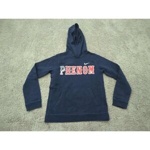 Nike Hoodie‎ Youth Boys Large Blue Pullover Sweatshirt Fleece Phenom Swoosh Logo